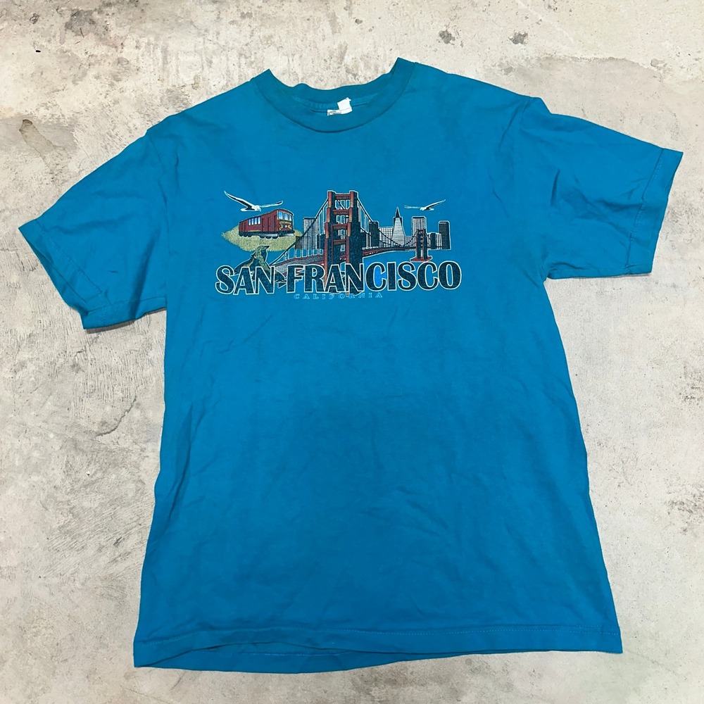 VTG San Francisco California Graphic T Shirt Tourist Souvenir Golden Gate Bridge